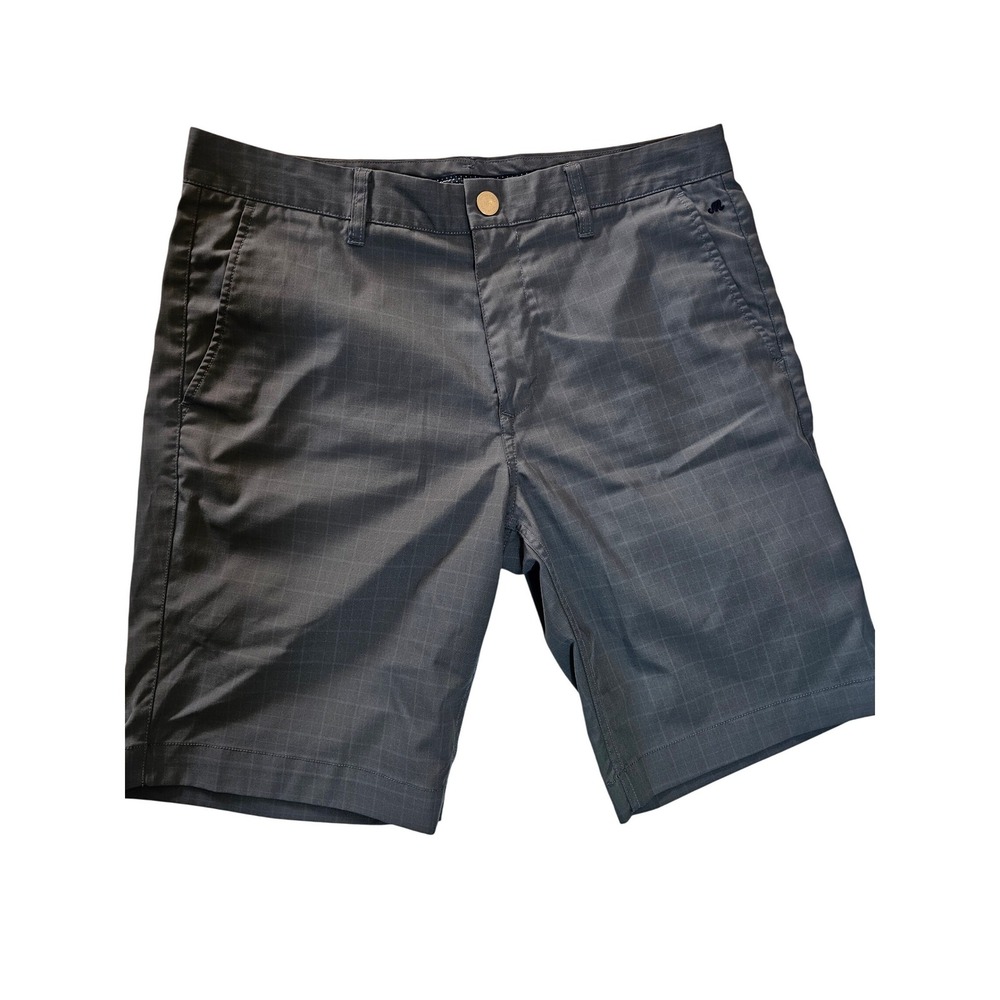 Maide Bonobos Golf Shorts Mens 33 Grey Windowpane Performance Polyester Check